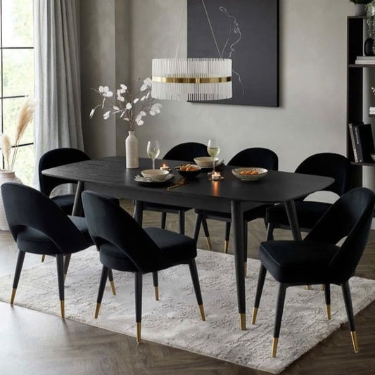 Brianna Velvet Dining Chairs (Pair) - Luxury Interiors
