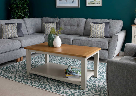 Ferndale Grey & oak coffee table - Luxury Interiors