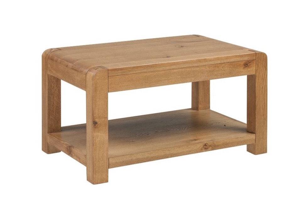 Capri Solid Oak & Oak Veneer Coffee Table - Luxury Interiors