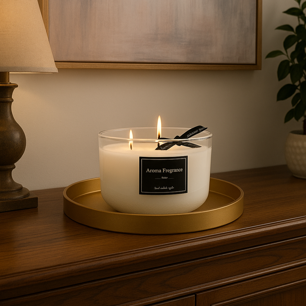 Aroma Fragrance Collection – Lavender Serenity Candle - Luxury Interiors