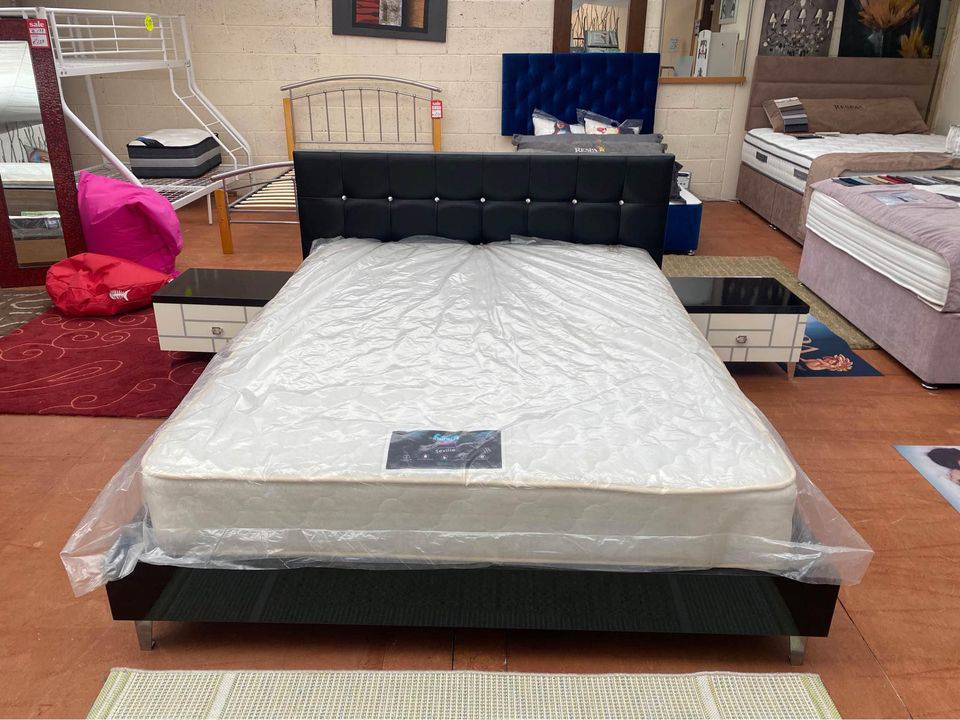 Italian Bed Frame & 2 Night Stands. - Luxury Interiors