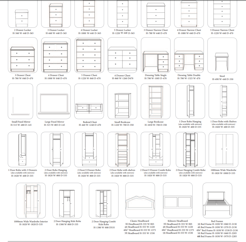 Avoca Ice White Bedroom Collection - Luxury Interiors
