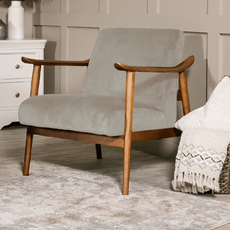 Heather Taupe Accent Chair - Luxury Interiors