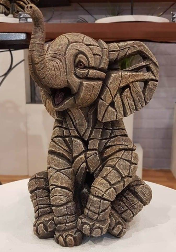 Edge Sculpture Baby Elephant - Luxury Interiors