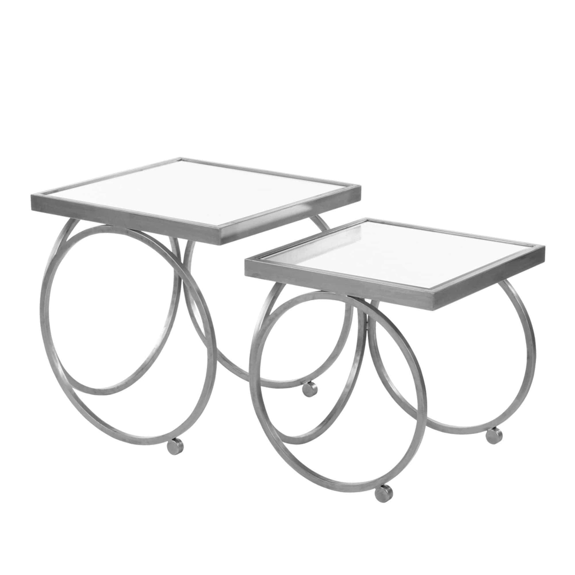 Winston Nest of Tables Silver - Luxury Interiors