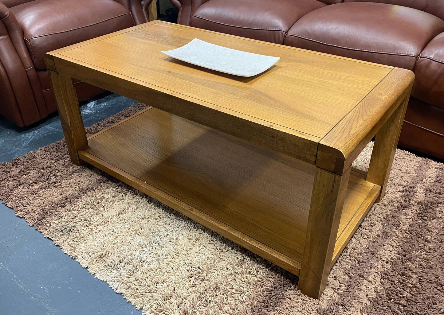 Capri Solid Oak & Oak Veneer Coffee Table - Luxury Interiors