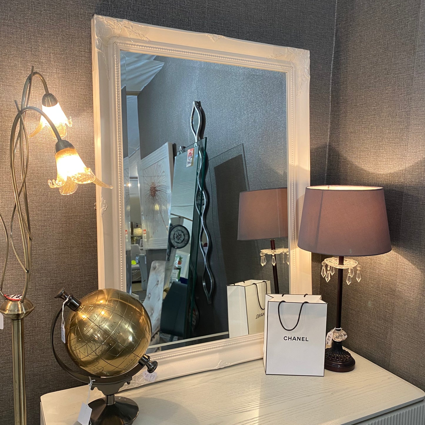 Lyon Cream Vintage Mirror - Luxury Interiors