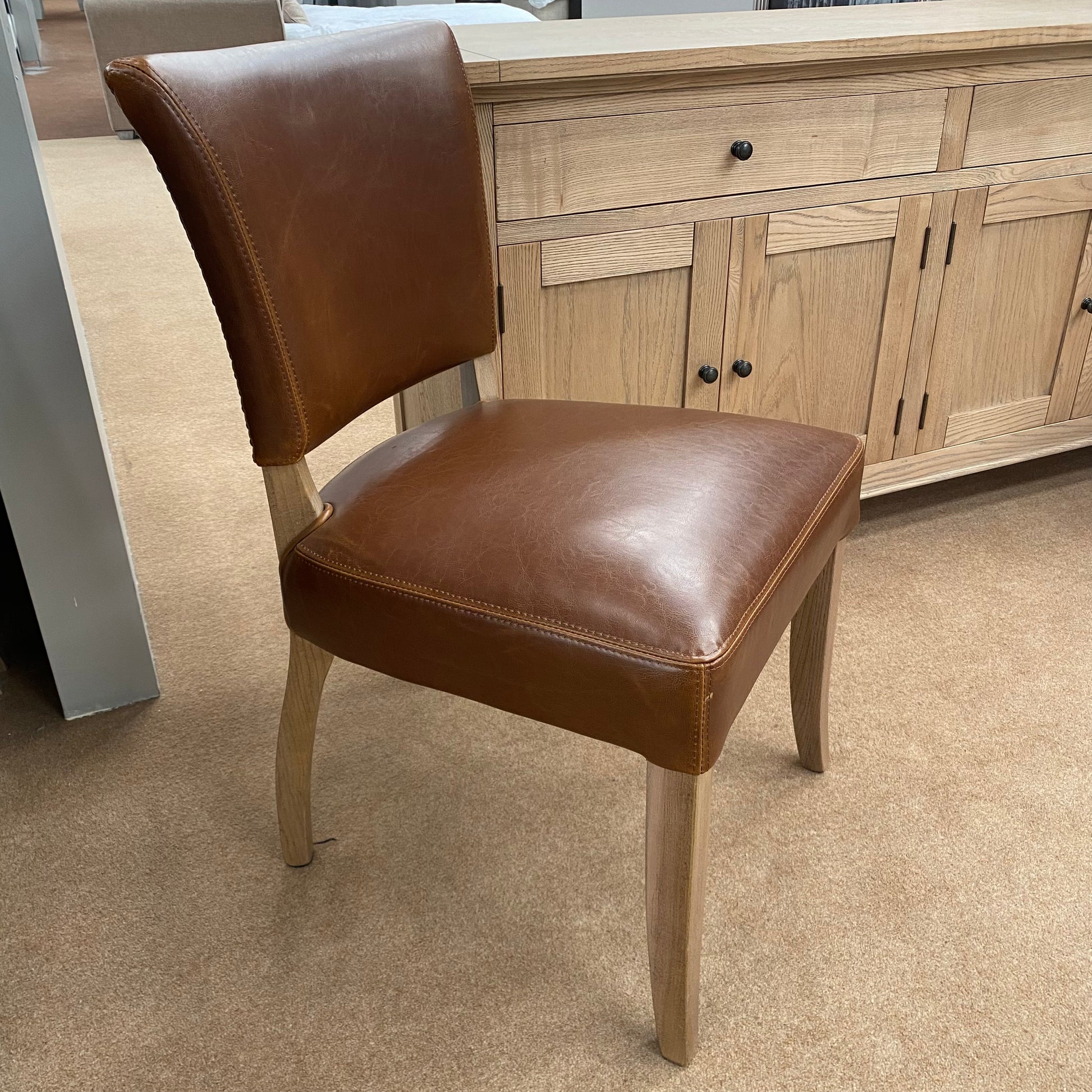 Donna Dining Chairs Tan or Ink Blue (Pair) - Luxury Interiors
