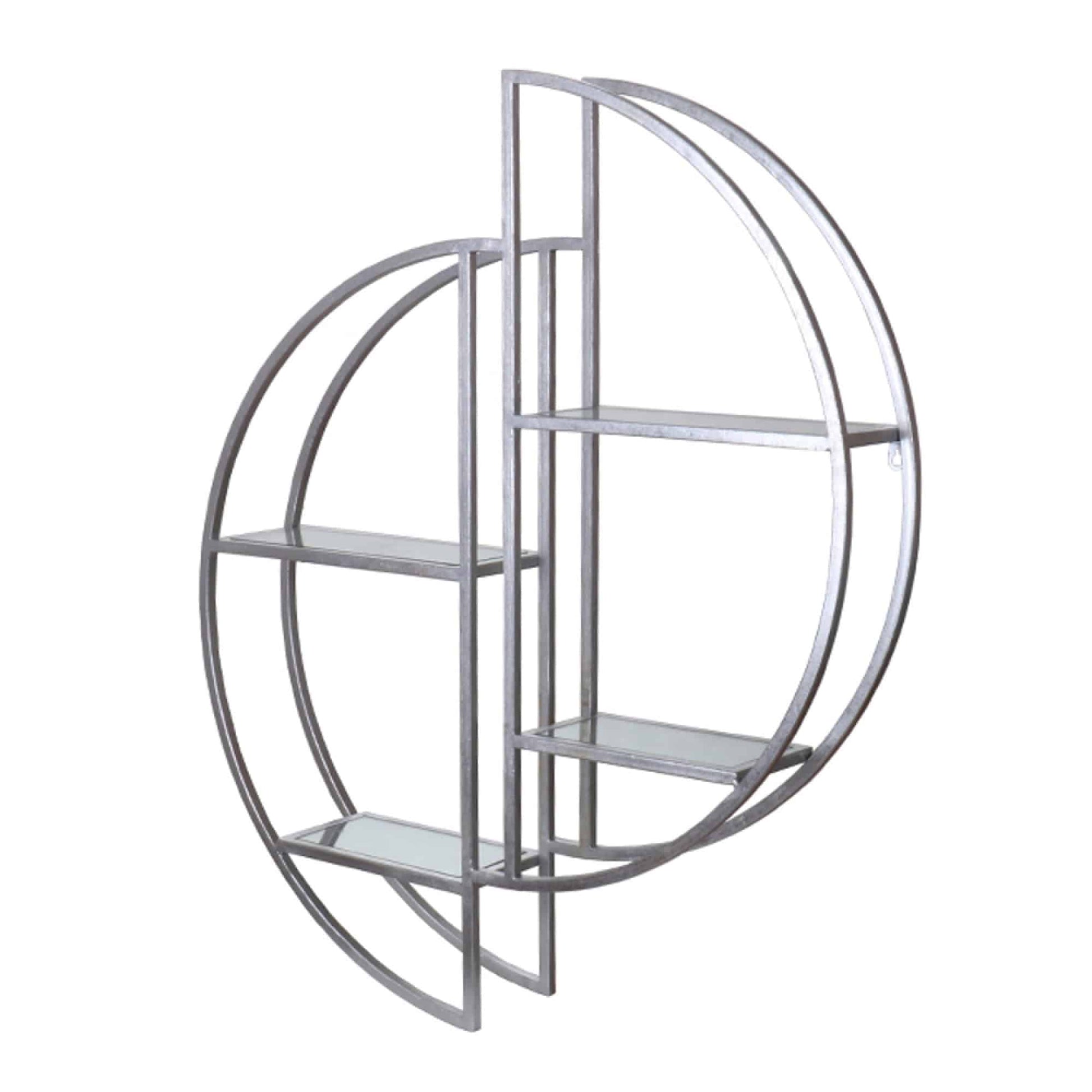 Harriet mirrored wall shelf silver - Luxury Interiors