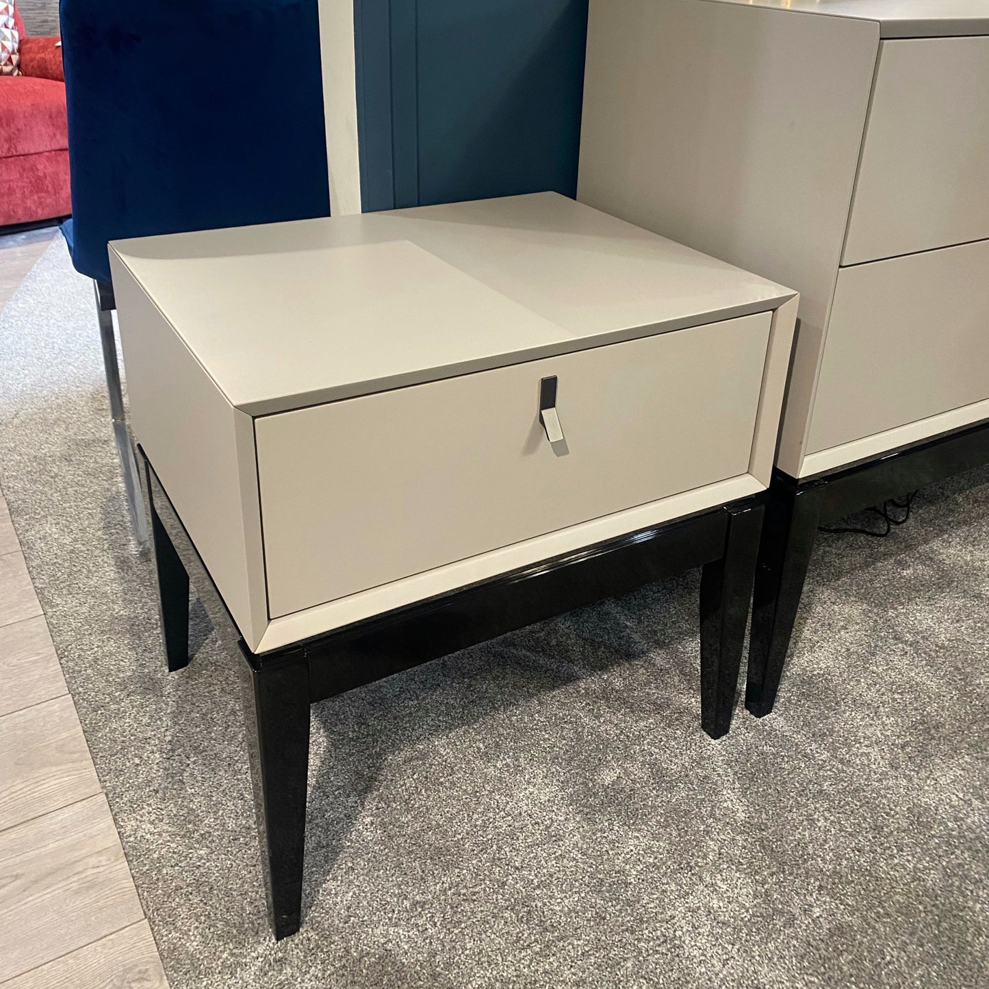 Pasadena 1 Drawer End Table - Flannel Grey - Luxury Interiors
