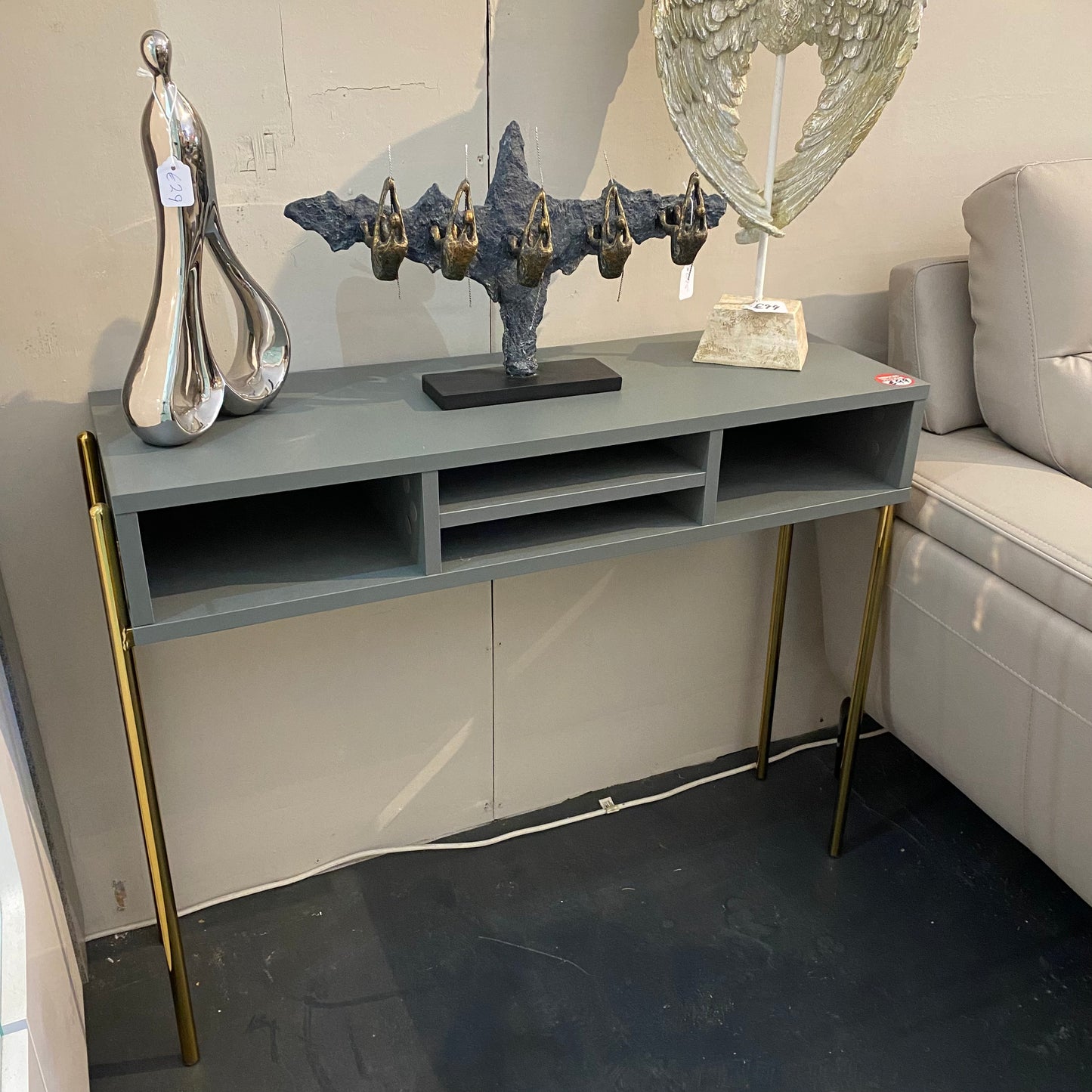 Milan Grey & Gold Console Table - Luxury Interiors