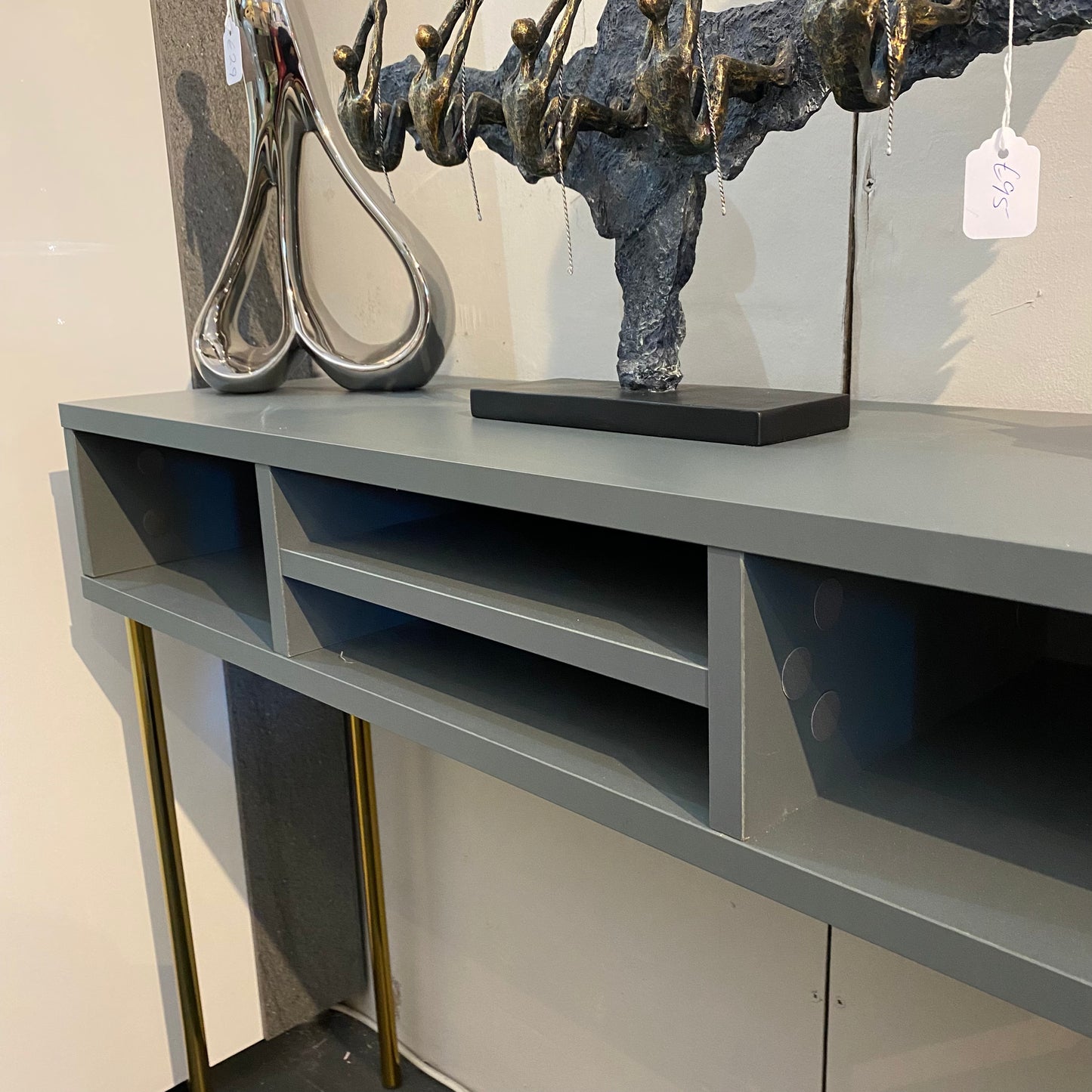 Milan Grey & Gold Console Table - Luxury Interiors