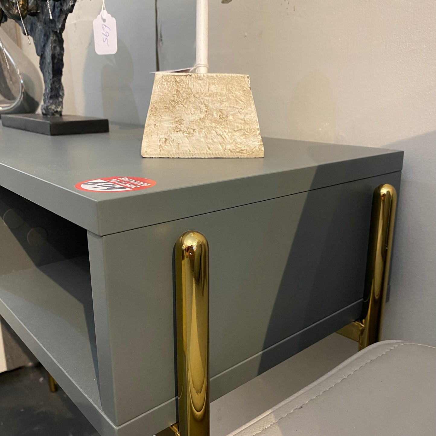 Milan Grey & Gold Console Table - Luxury Interiors