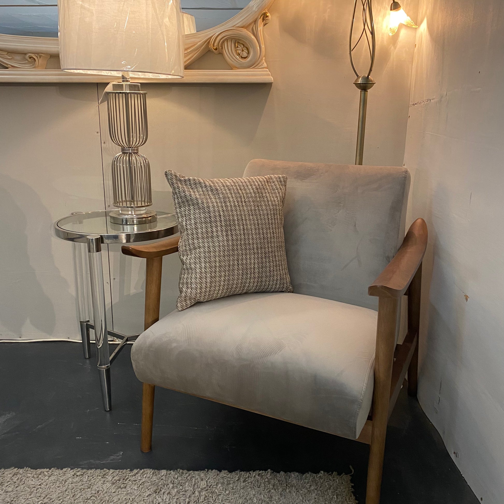Heath Taupe Accent Chair - Luxury Interiors