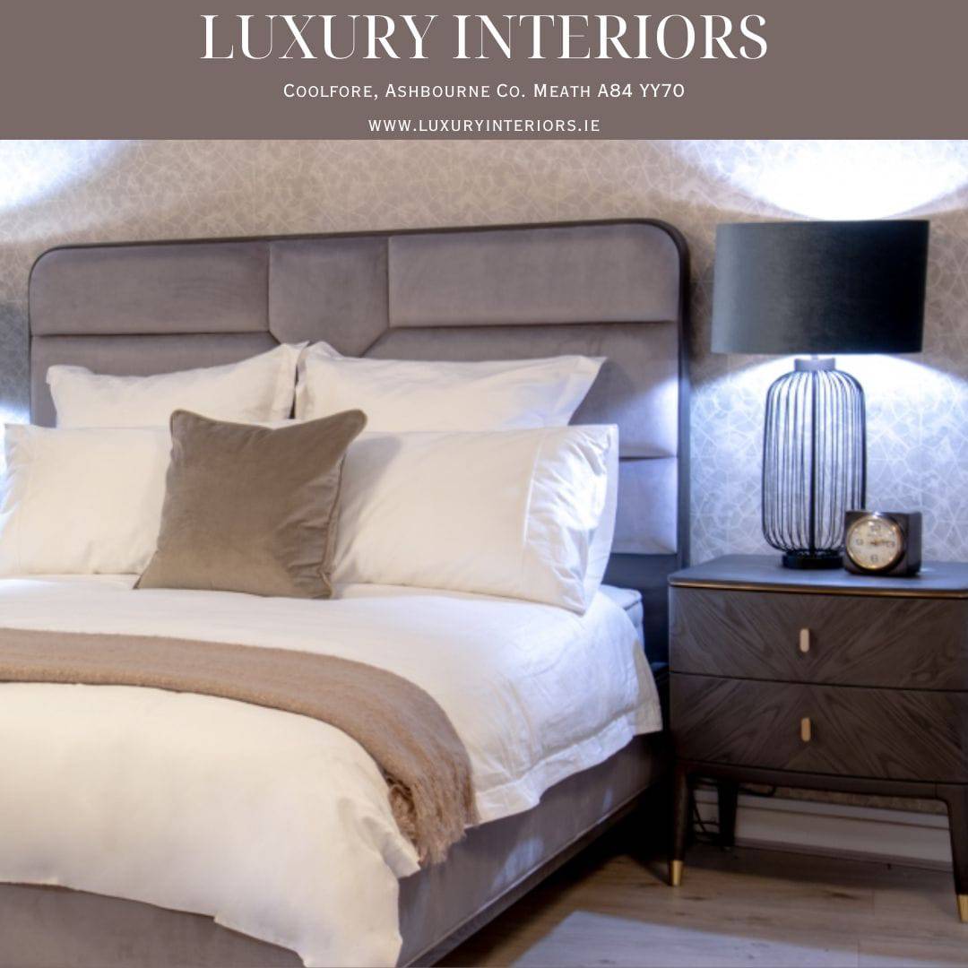 Darcy Ebony Bedside Table - Luxury Interiors