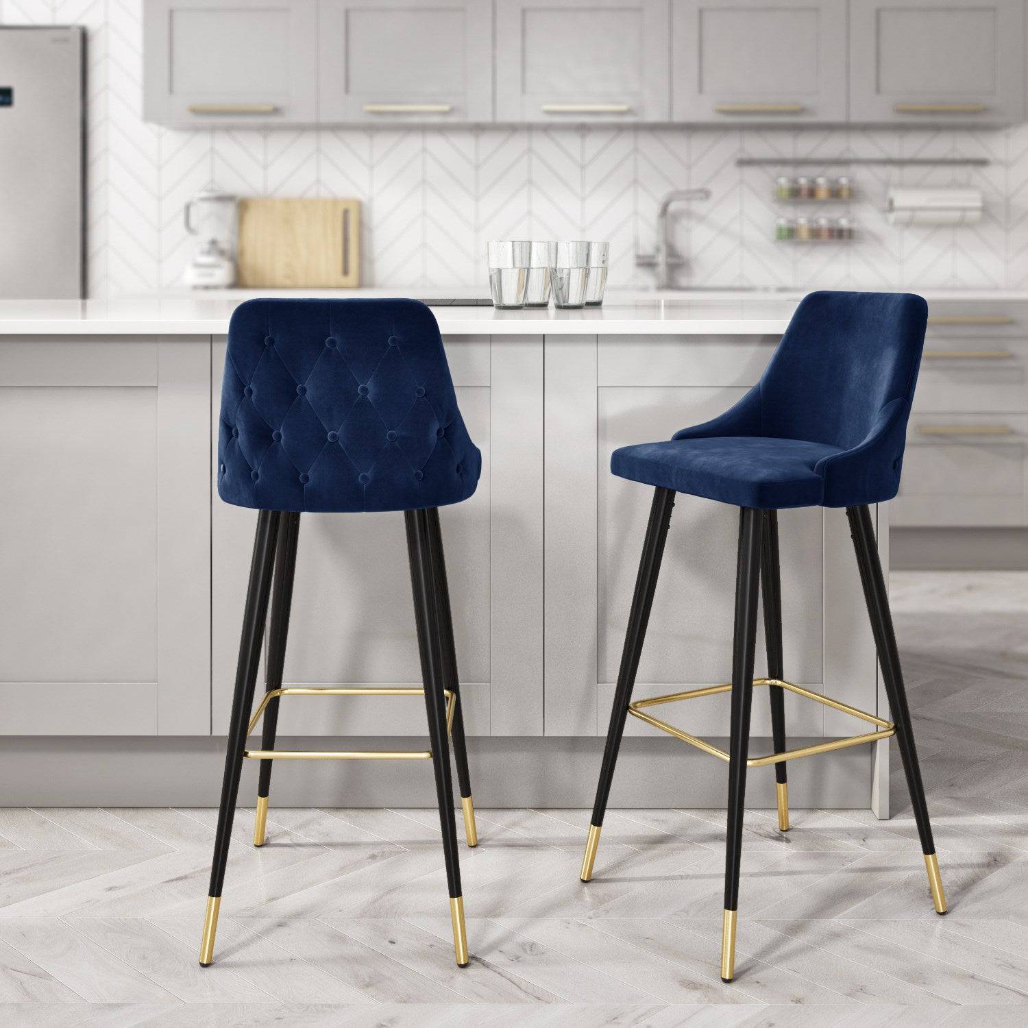Ava Bar Stools (PAIR) - Luxury Interiors