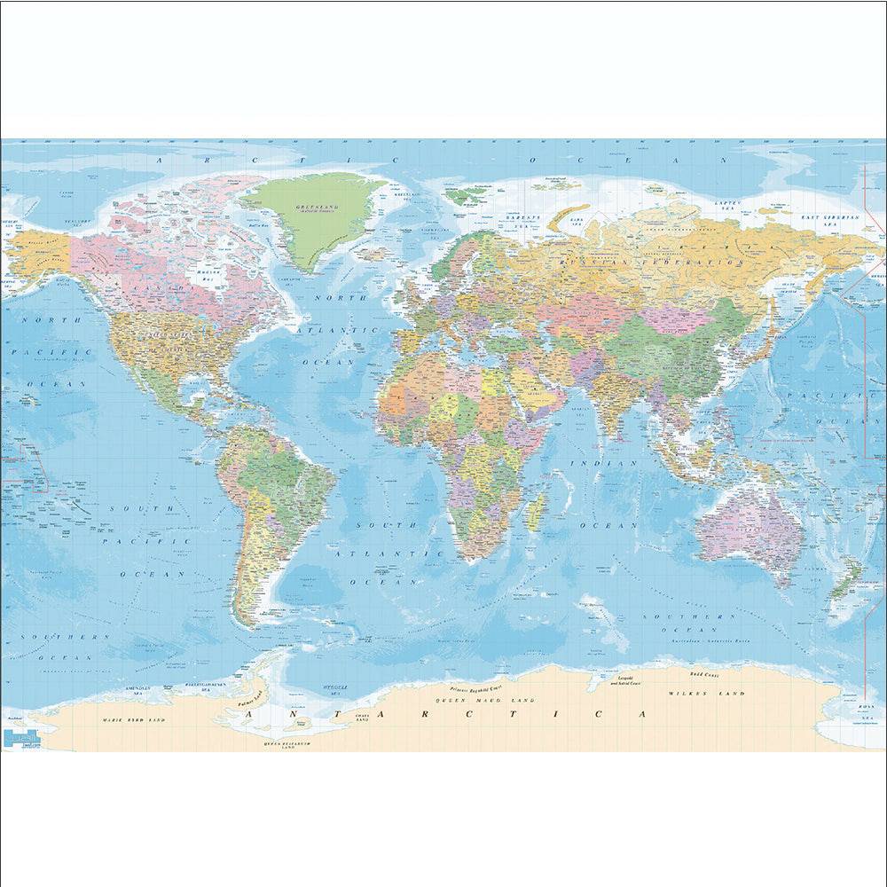 World Map XXL Mural ( 366 X 253 cm) - Luxury Interiors