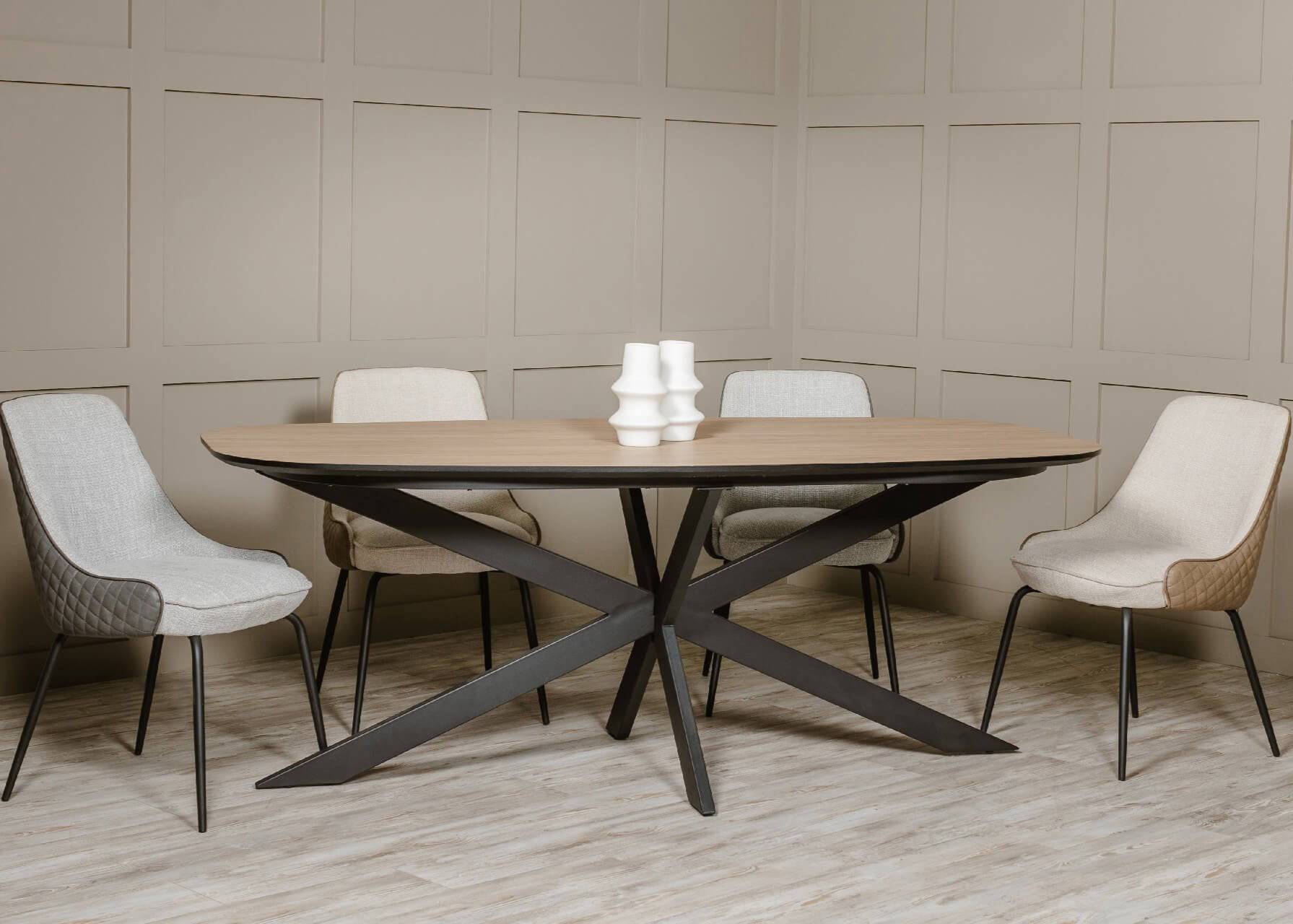 Sadia Oval Dining Set - Luxury Interiors