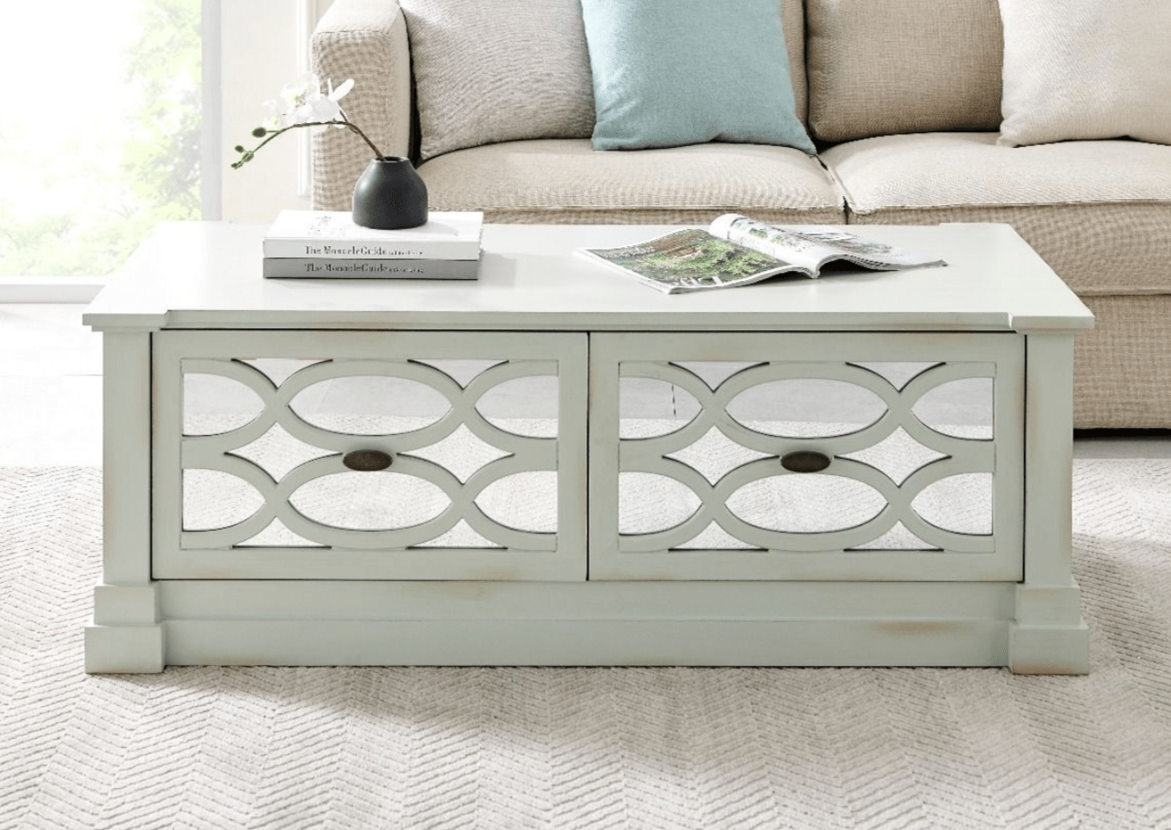 Modena Grey Wash Coffee Table - Luxury Interiors