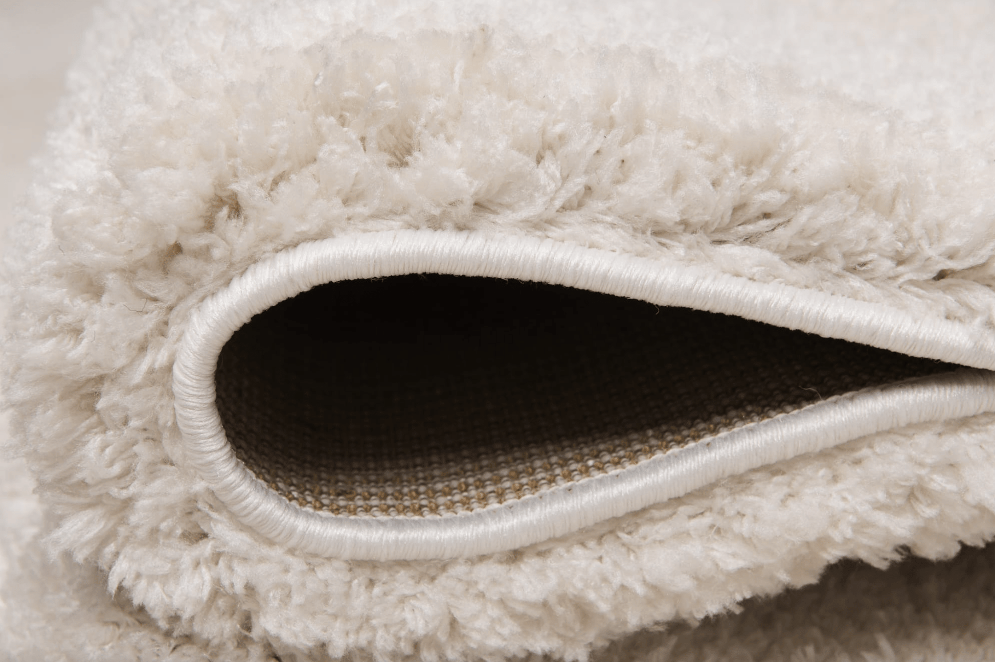 Prada Cream Polyester Shaggy Rug - Luxury Interiors