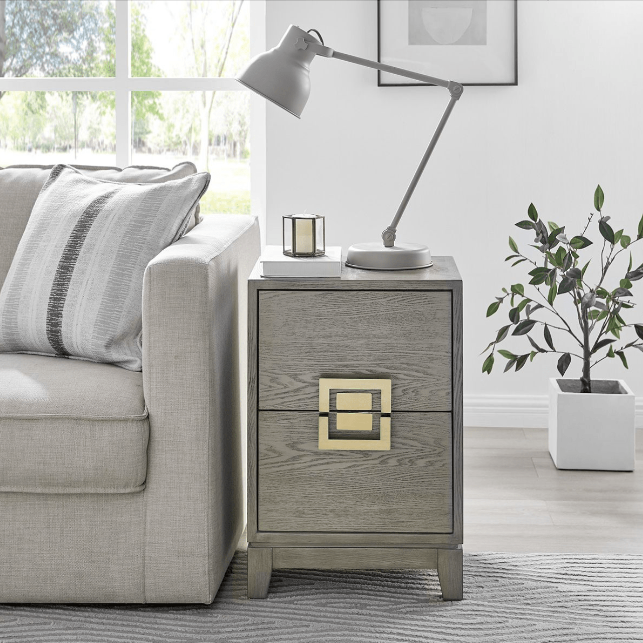 Malta 2 Drawer End Table - Luxury Interiors