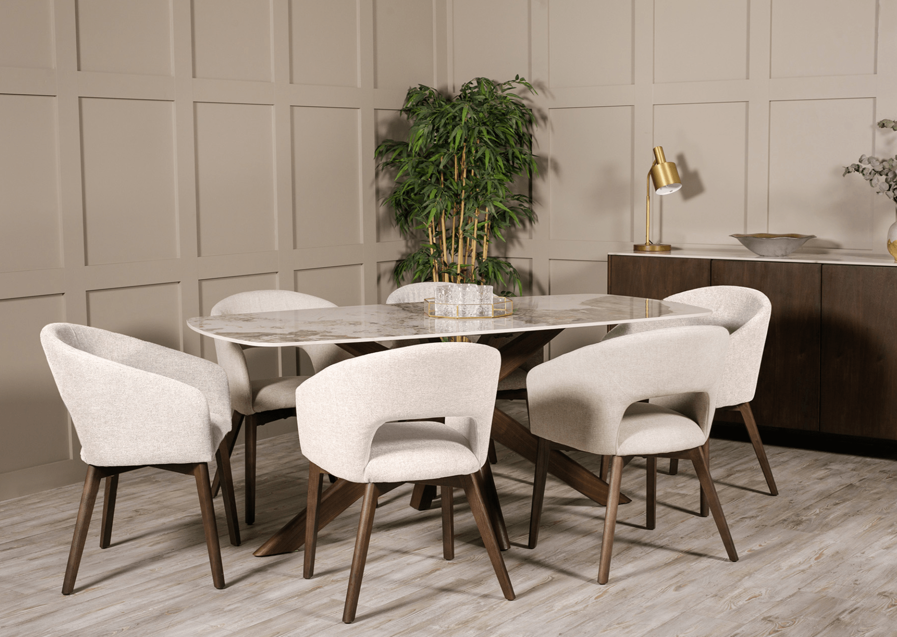 Ariya 1.8m Dining Set - Luxury Interiors