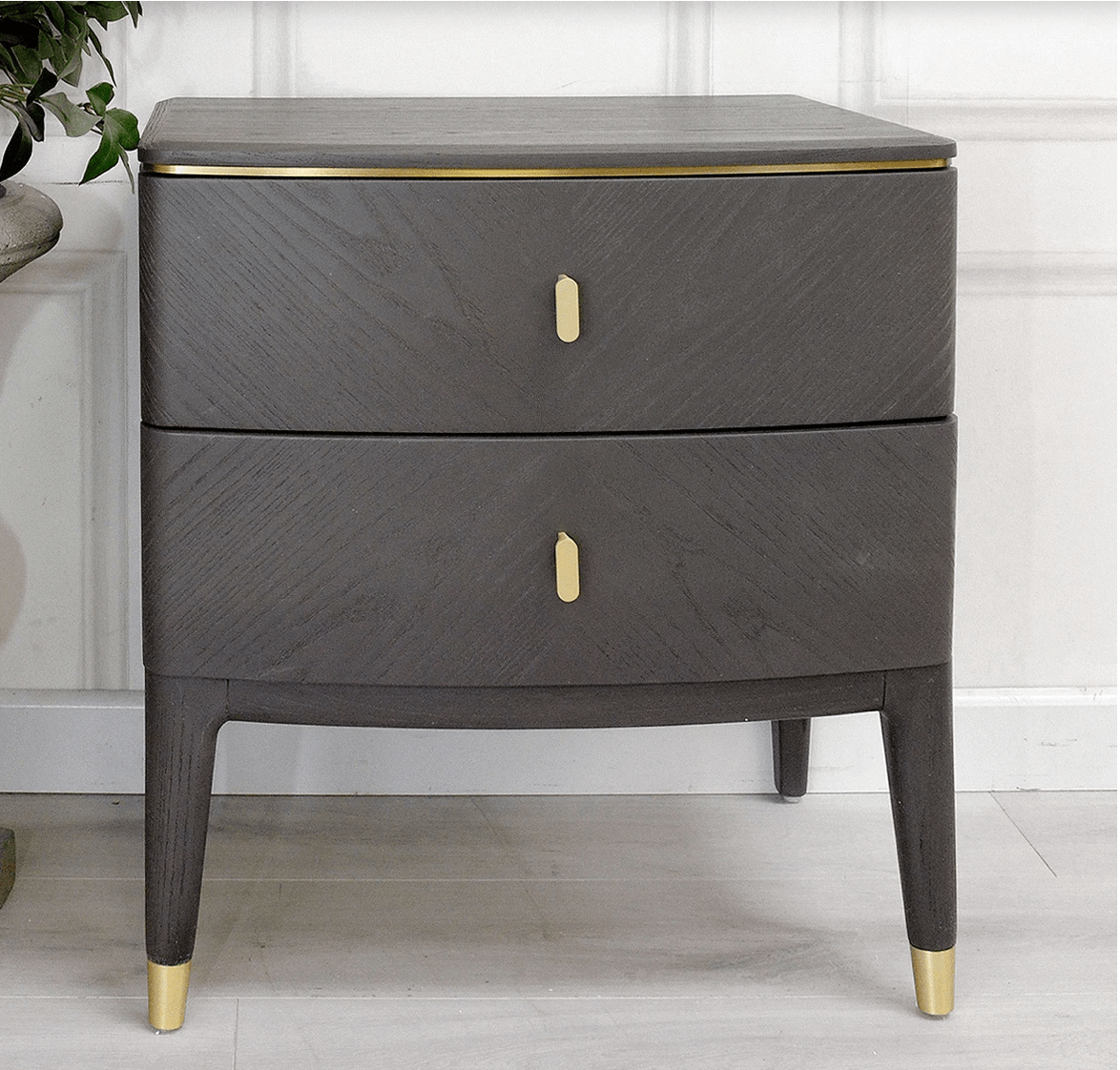 Darcy Ebony Bedside Table - Luxury Interiors