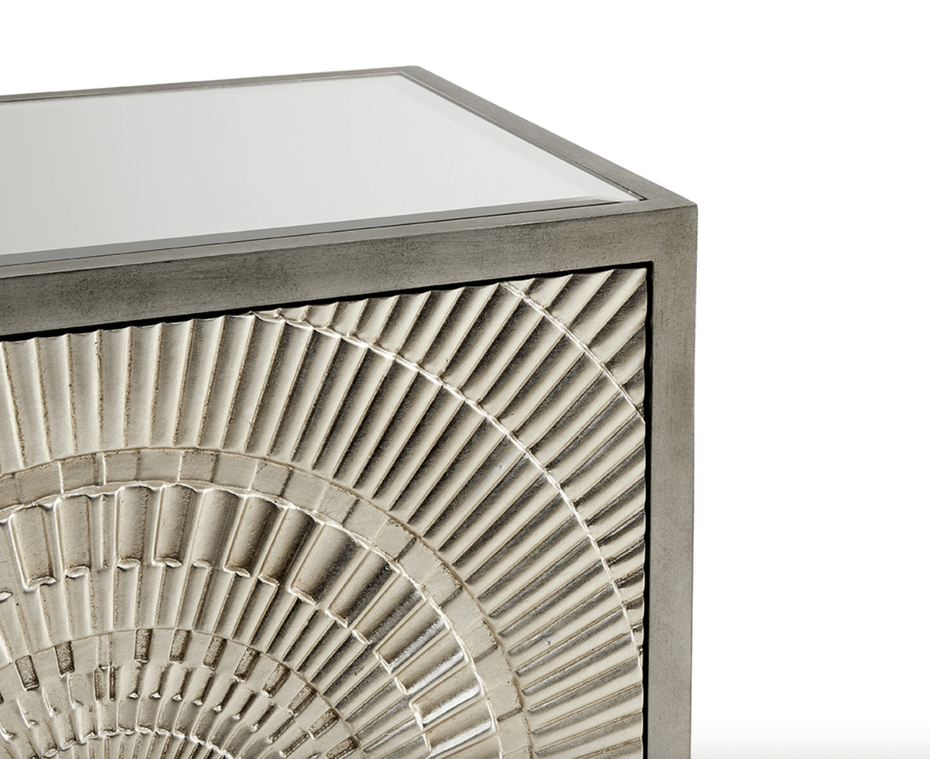 Frenso Silver 2 Drawer Luxury Side Table - Luxury Interiors