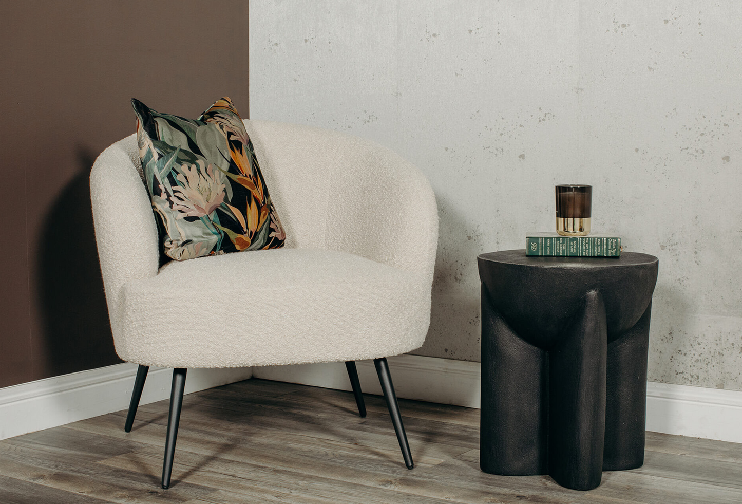 Ziola Stone Inspired Coffee Table - Black - Luxury Interiors