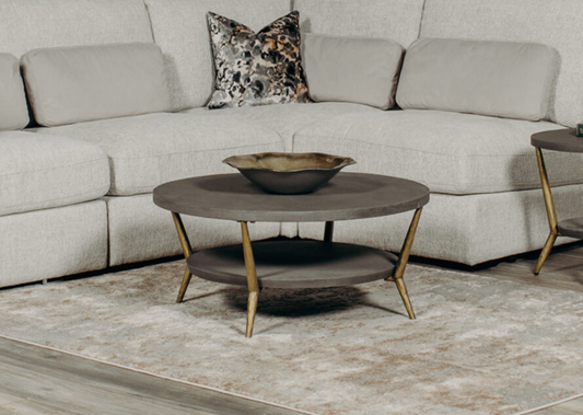 Tabitha Coffee Table Round Grey - Luxury Interiors