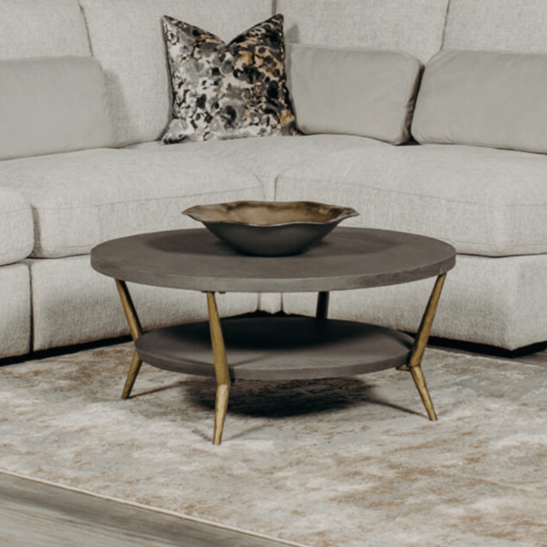 Tabbi Coffee Table Round Grey - Luxury Interiors