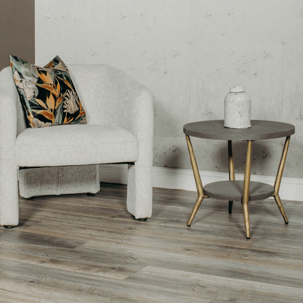 Tabitha Lamp Table Grey - Luxury Interiors