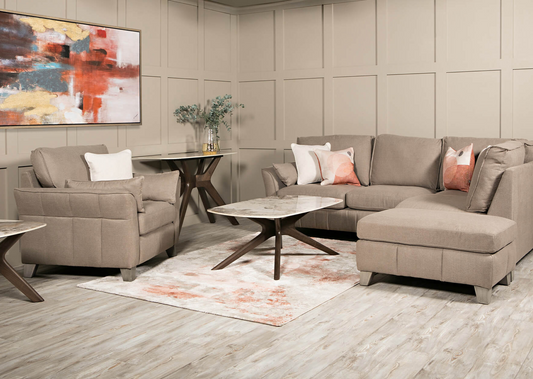 Joel Corner Sofa Group Biscuit - Luxury Interiors