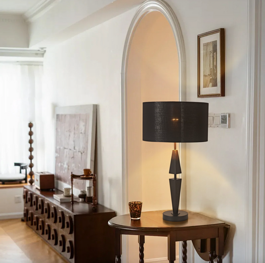 Dimitris Black Night Table Lamp - Luxury Interiors