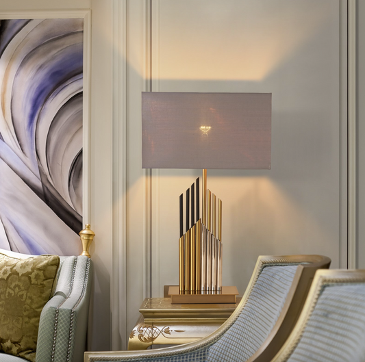 Natalie Gold Table Lamp - Luxury Interiors