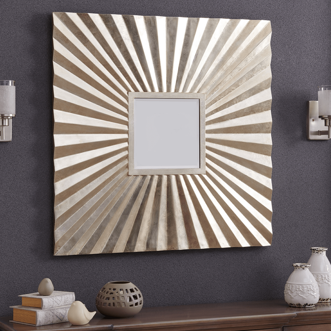 Berlino Gold Square Mirror – Luxury Interiors