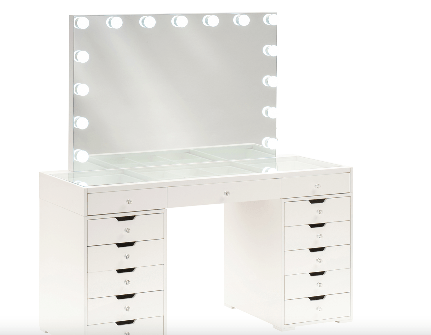 Hollywood Mirror Station Pro - White - Luxury Interiors
