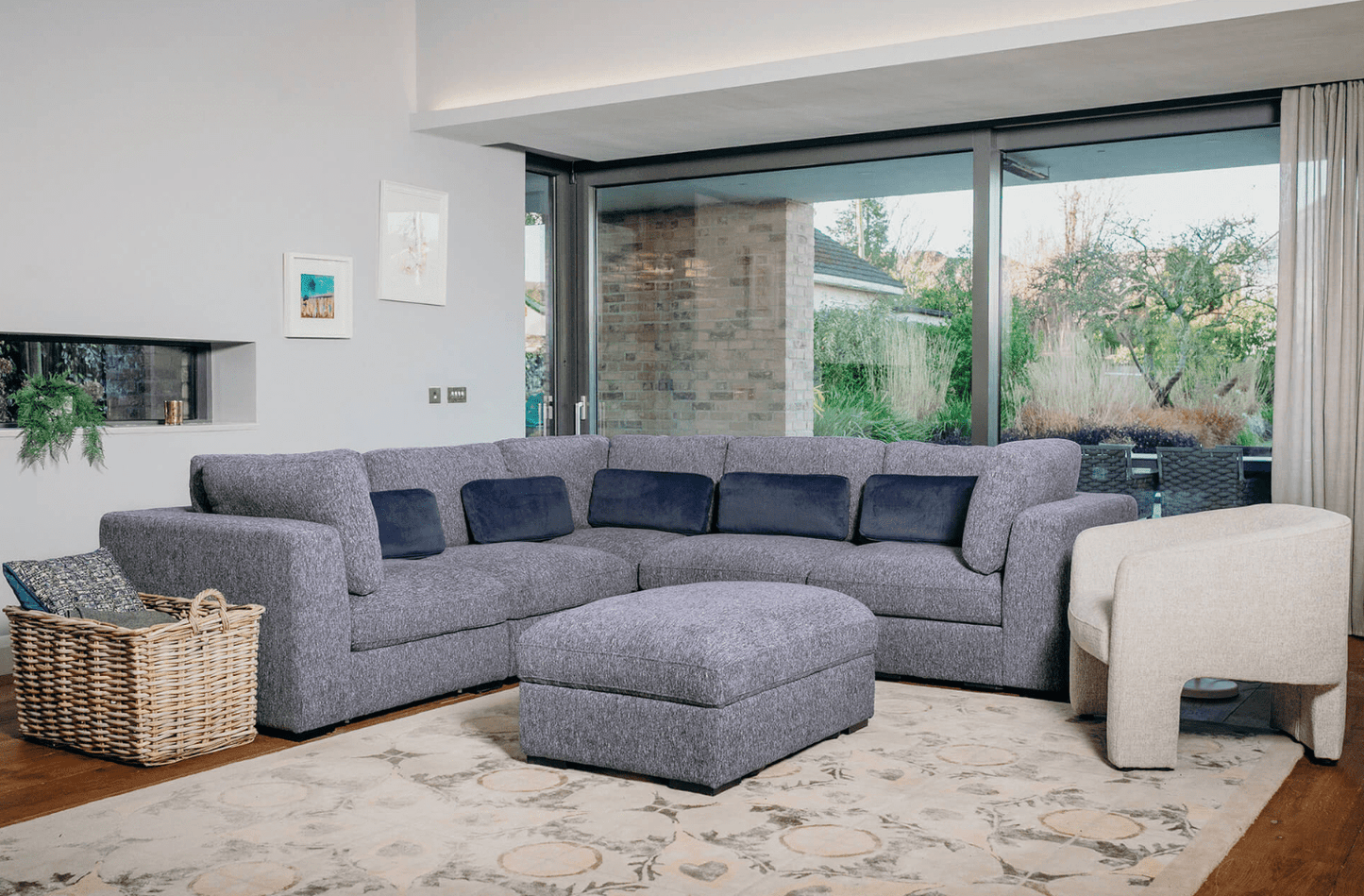Blue Humphrey Modular Scatter Sofa - Luxury Interiors