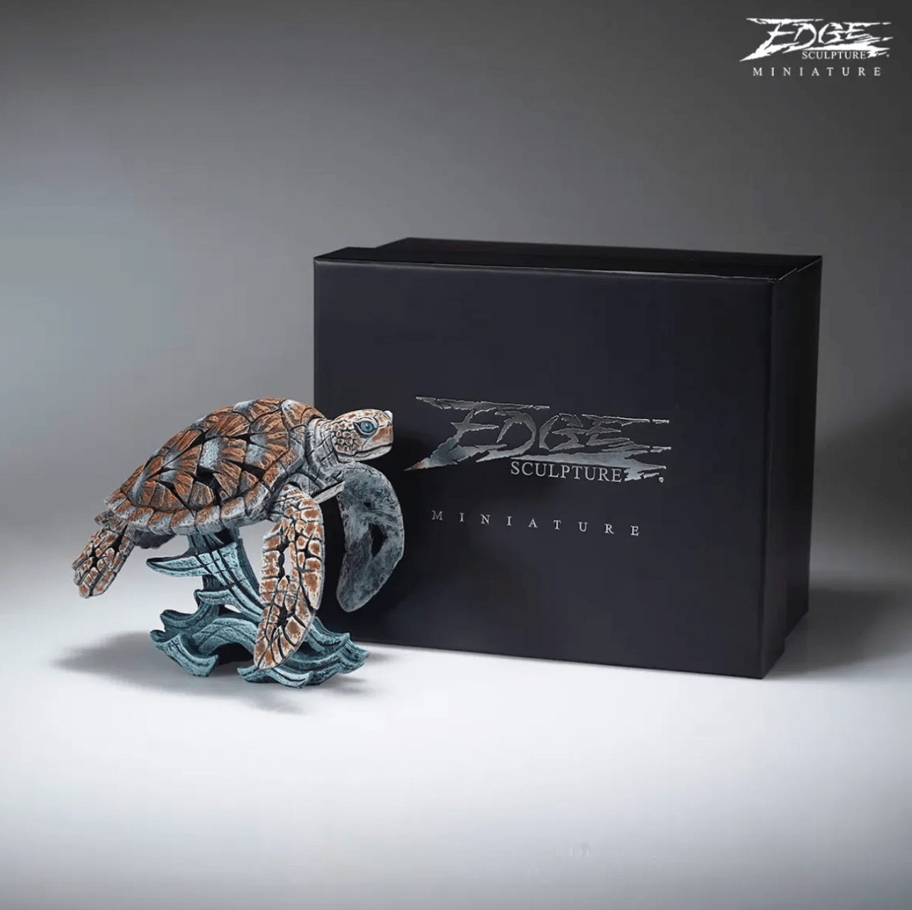 Sea Turtle Miniature Edge Sculpture - Luxury Interiors