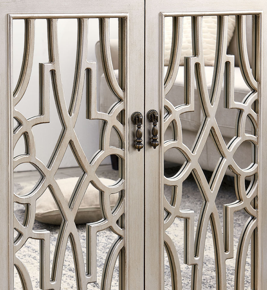 Glinda Gold Mirrored Large Sideboard - Luxury Interiors
