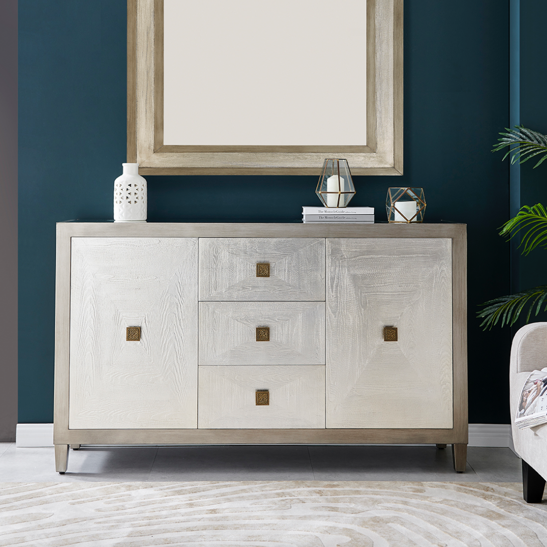 Nova Large Sideboard With 3 Drawers - Luxury Interiors