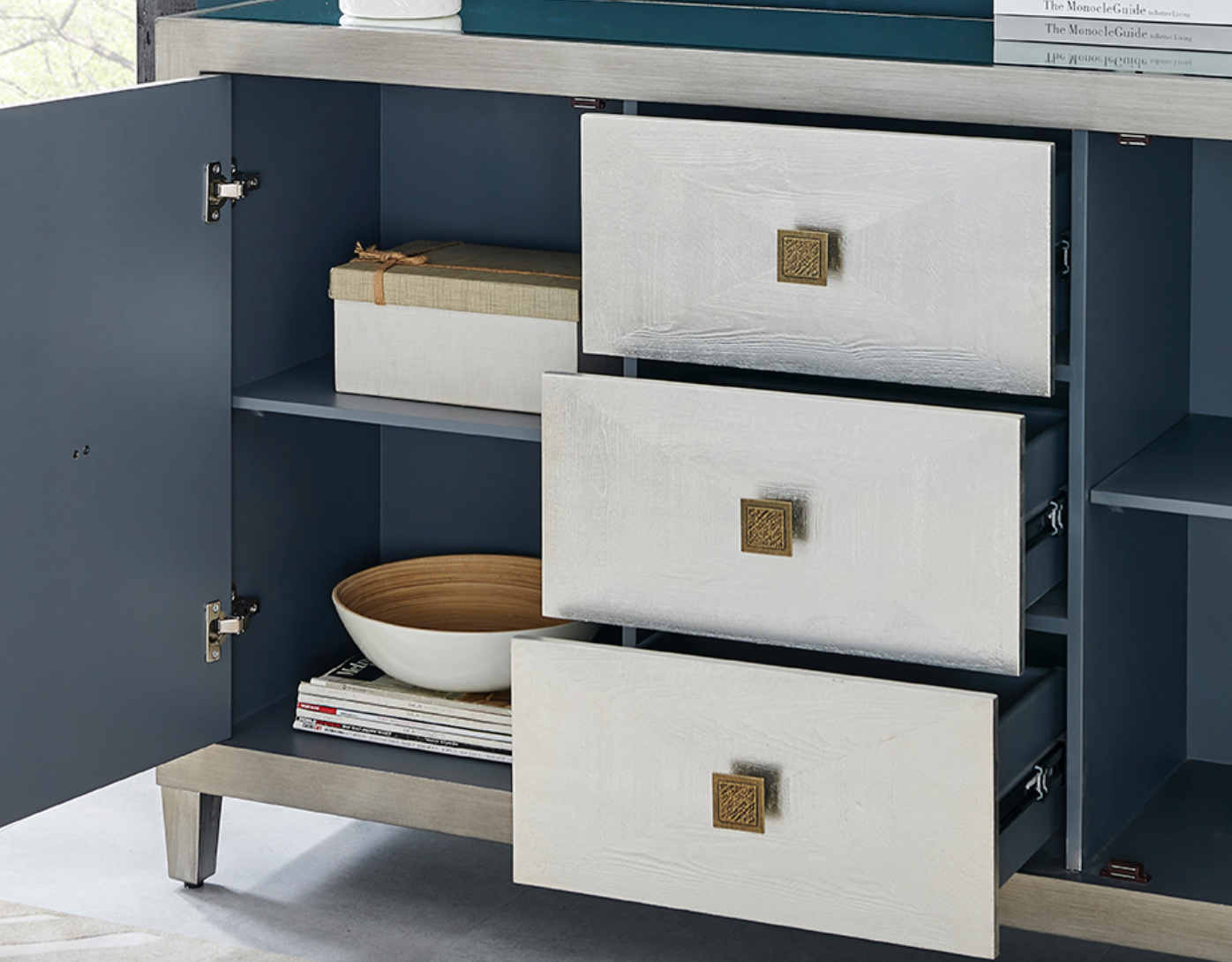 Nova Large Sideboard With 3 Drawers - Luxury Interiors