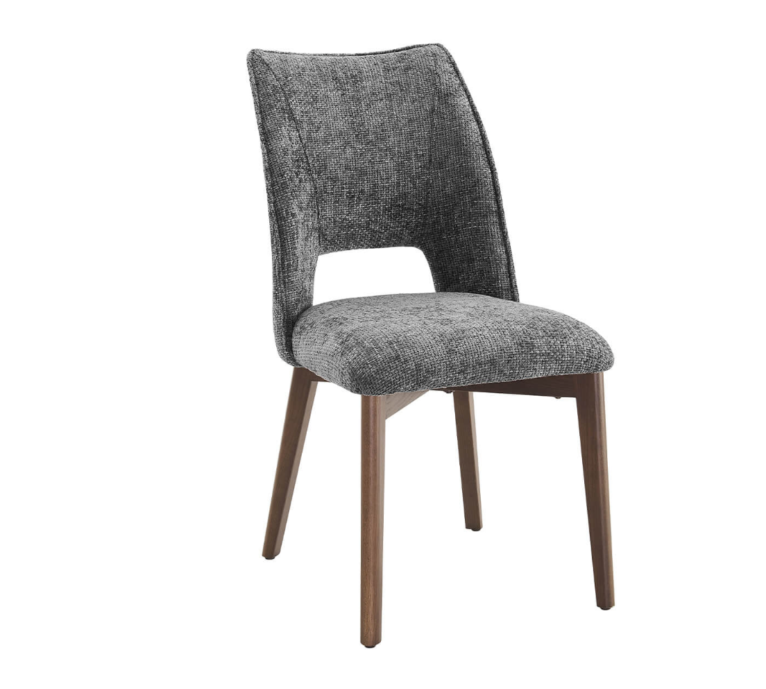 Westwood Chenille Grey Dining Chairs (Pair) - Luxury Interiors