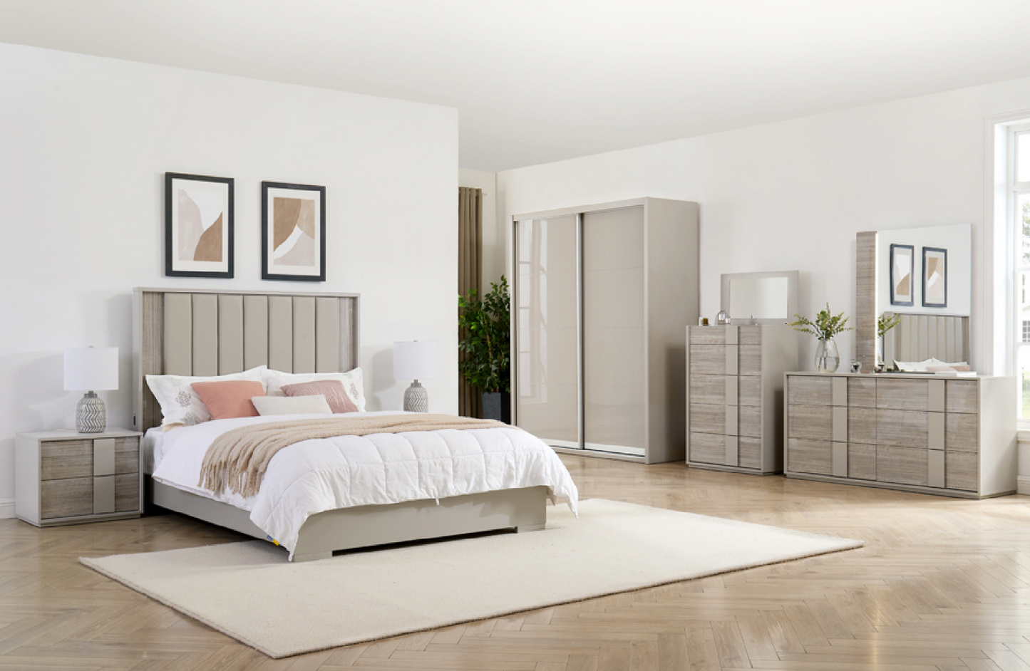 Juliet 2 Drawer Bedside Locker - Luxury Interiors