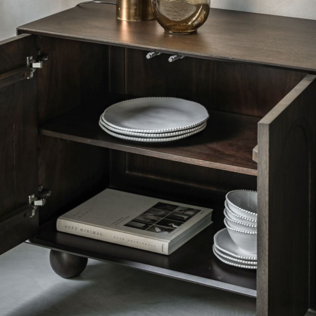 Arc Walnut 70s Sideboard - Luxury Interiors