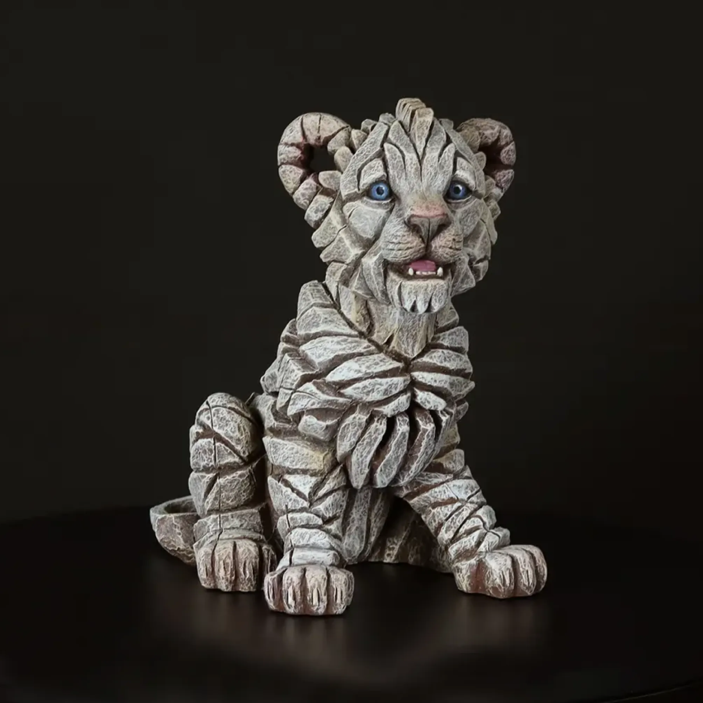 Edge Sculpture Snow Lion Cub - Luxury Interiors