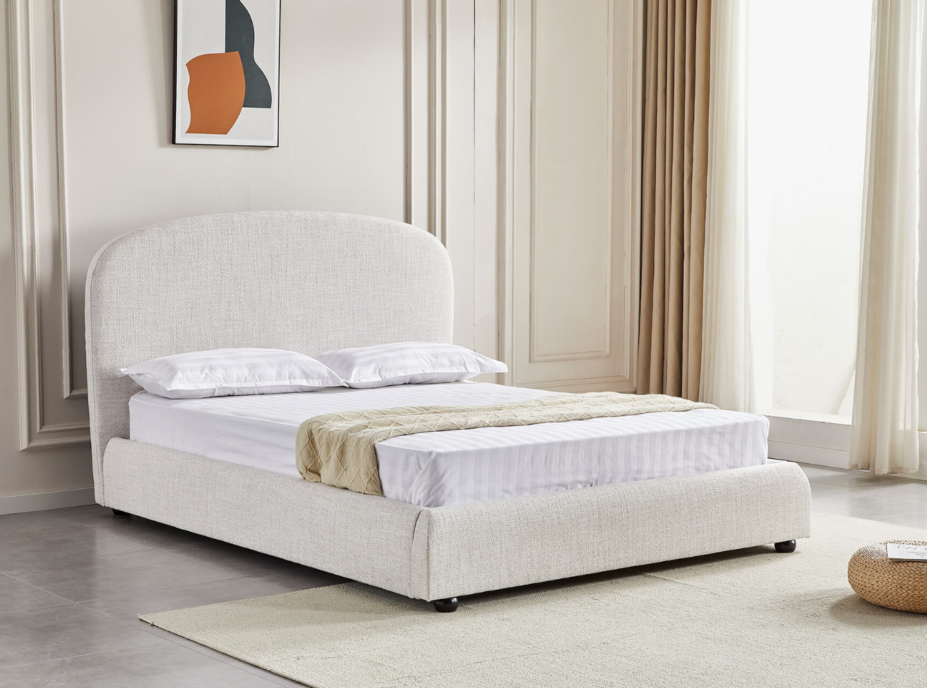 Bambi Linen Bedframe - Luxury Interiors