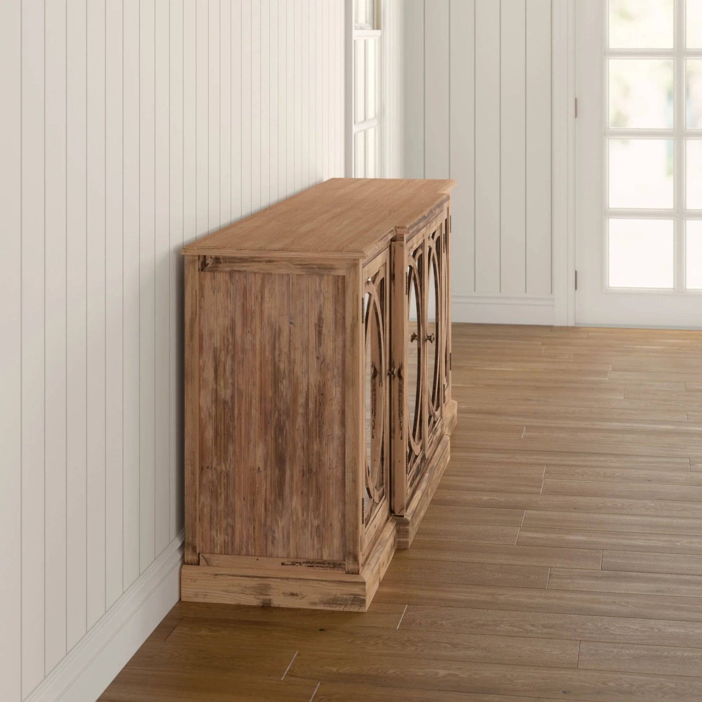 Parker Oak & mirrored sideboard - Luxury Interiors