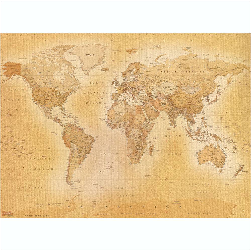 Vintage Old World Map - Luxury Interiors