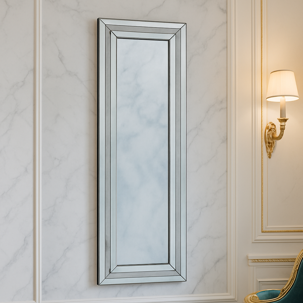 Freya dressing mirror bevelled white